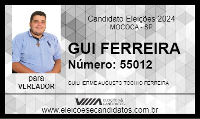 Candidato GUI FERREIRA 2024 - MOCOCA - Eleições