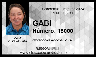 Candidato GABI 2024 - PEDREIRA - Eleições