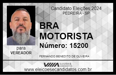 Candidato BRA MOTORISTA 2024 - PEDREIRA - Eleições