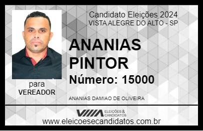 Candidato ANANIAS PINTOR 2024 - VISTA ALEGRE DO ALTO - Eleições