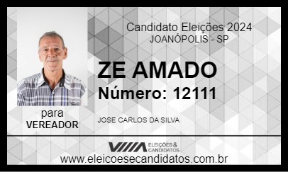 Candidato ZE AMADO 2024 - JOANÓPOLIS - Eleições