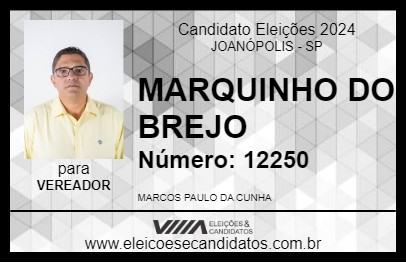 Candidato MARQUINHO DO BEJO 2024 - JOANÓPOLIS - Eleições