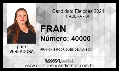 Candidato FRAN 2024 - ITABERÁ - Eleições