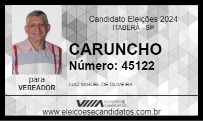 Candidato CARUNCHO 2024 - ITABERÁ - Eleições