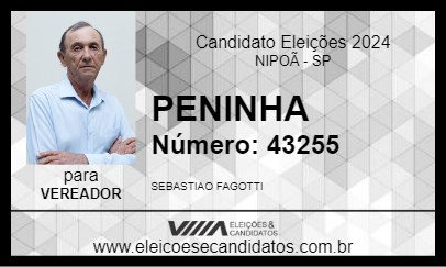 Candidato PENINHA 2024 - NIPOÃ - Eleições