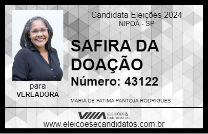 Candidato SAFIRA DA DOAÇÃO 2024 - NIPOÃ - Eleições