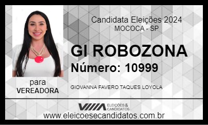 Candidato GI ROBOZONA 2024 - MOCOCA - Eleições