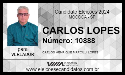 Candidato CARLOS LOPES 2024 - MOCOCA - Eleições