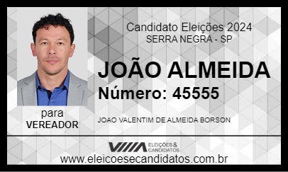 Candidato JOÃO ALMEIDA 2024 - SERRA NEGRA - Eleições