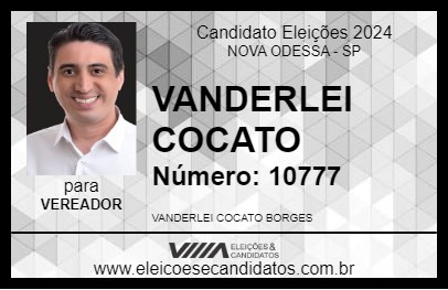 Candidato VANDERLEI COCATO 2024 - NOVA ODESSA - Eleições