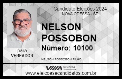 Candidato NELSON POSSOBON 2024 - NOVA ODESSA - Eleições