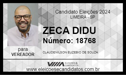 Candidato ZECA DIDU 2024 - LIMEIRA - Eleições