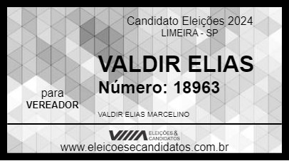 Candidato VALDIR ELIAS 2024 - LIMEIRA - Eleições