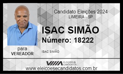 Candidato ISAC SIMÃO 2024 - LIMEIRA - Eleições