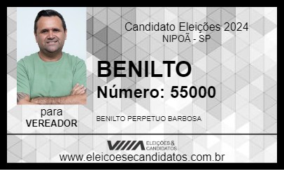 Candidato BENILTO 2024 - NIPOÃ - Eleições