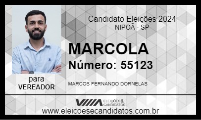 Candidato MARCOLA 2024 - NIPOÃ - Eleições