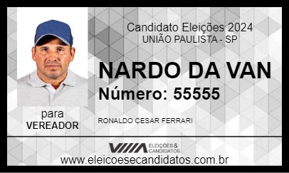 Candidato NARDO DA VAN 2024 - UNIÃO PAULISTA - Eleições