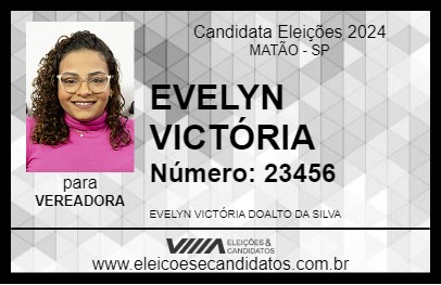 Candidato EVELYN VICTÓRIA 2024 - MATÃO - Eleições