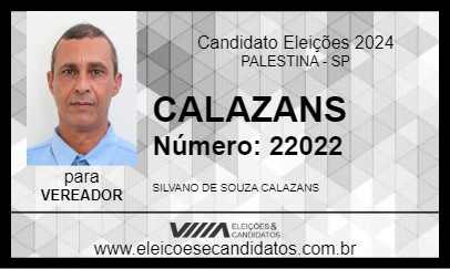 Candidato SILVANO CALAZANS 2024 - PALESTINA - Eleições