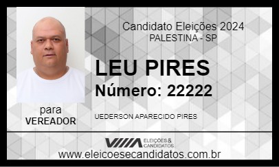 Candidato LEU PIRES 2024 - PALESTINA - Eleições