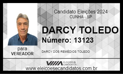 Candidato DARCY TOLEDO 2024 - CUNHA - Eleições