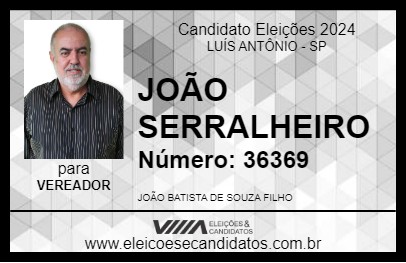 Candidato JOÃO SERRALHEIRO 2024 - LUÍS ANTÔNIO - Eleições