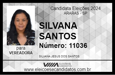 Candidato SILVANA SANTOS 2024 - ARARAS - Eleições