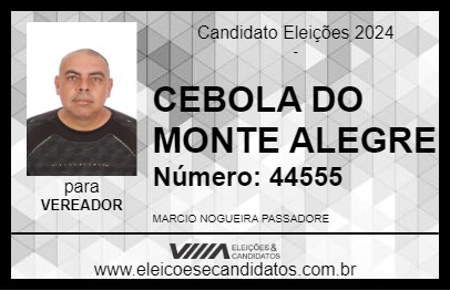 Candidato CEBOLA DO MONTE ALEGRE 2024 - CAMPO LIMPO PAULISTA - Eleições