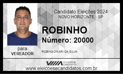 Candidato ROBINHO 2024 - NOVO HORIZONTE - Eleições