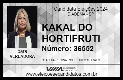 Candidato KAKAL DO HORTIFRUTI 2024 - DIADEMA - Eleições