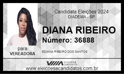 Candidato DIANA RIBEIRO 2024 - DIADEMA - Eleições