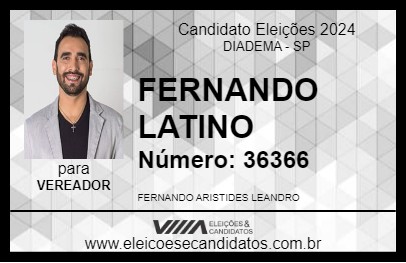 Candidato FERNANDO LATINO 2024 - DIADEMA - Eleições