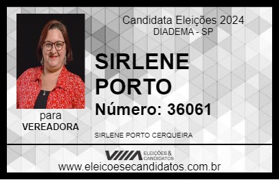 Candidato SIRLENE PORTO 2024 - DIADEMA - Eleições