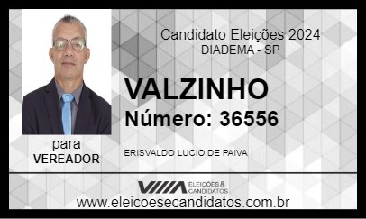 Candidato VALZINHO 2024 - DIADEMA - Eleições