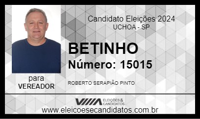 Candidato BETINHO 2024 - UCHOA - Eleições