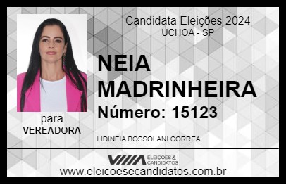 Candidato NEIA MADRINHEIRA 2024 - UCHOA - Eleições