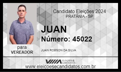 Candidato JUAN 2024 - PRATÂNIA - Eleições