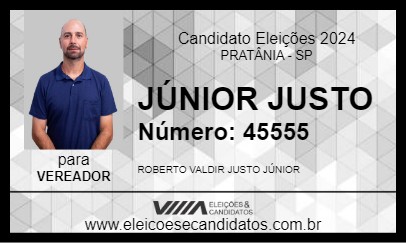 Candidato JÚNIOR JUSTO 2024 - PRATÂNIA - Eleições