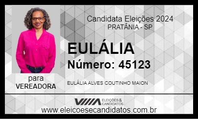 Candidato EULÁLIA 2024 - PRATÂNIA - Eleições