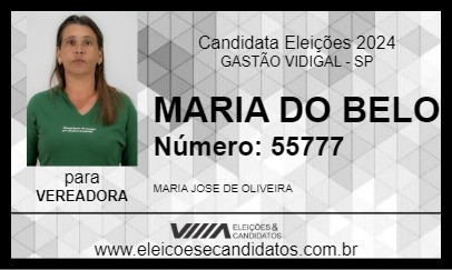 Candidato MARIA DO BELO 2024 - GASTÃO VIDIGAL - Eleições