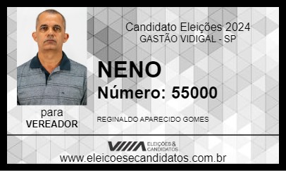 Candidato NENO 2024 - GASTÃO VIDIGAL - Eleições