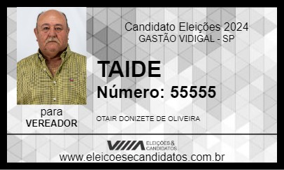 Candidato TAIDE 2024 - GASTÃO VIDIGAL - Eleições