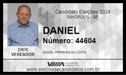 Candidato DANIEL 2024 - RINÓPOLIS - Eleições