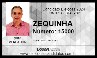 Candidato ZEQUINHA 2024 - PONTES GESTAL - Eleições