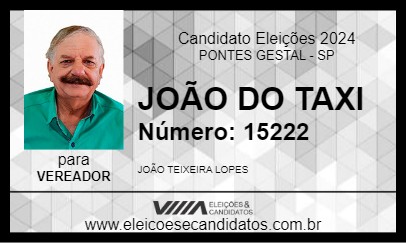 Candidato JOÃO DO TAXI 2024 - PONTES GESTAL - Eleições