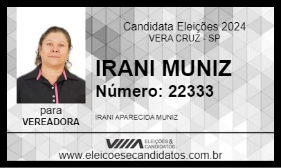 Candidato IRANI MUNIZ 2024 - VERA CRUZ - Eleições