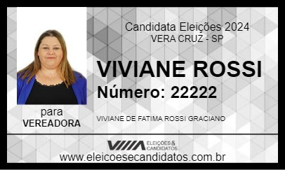 Candidato VIVIANE ROSSI 2024 - VERA CRUZ - Eleições