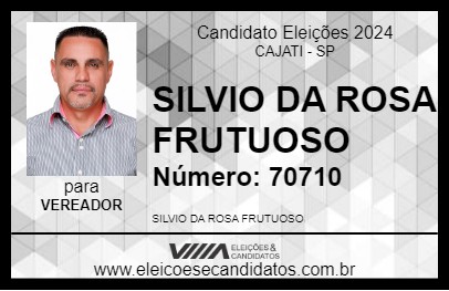 Candidato SILVIO DA ROSA FRUTUOSO 2024 - CAJATI - Eleições