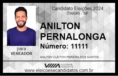 Candidato ANILTON PERNALONGA 2024 - ITARIRI - Eleições