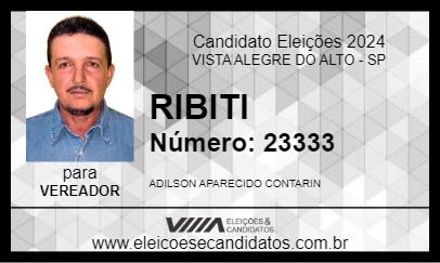 Candidato RIBITI 2024 - VISTA ALEGRE DO ALTO - Eleições